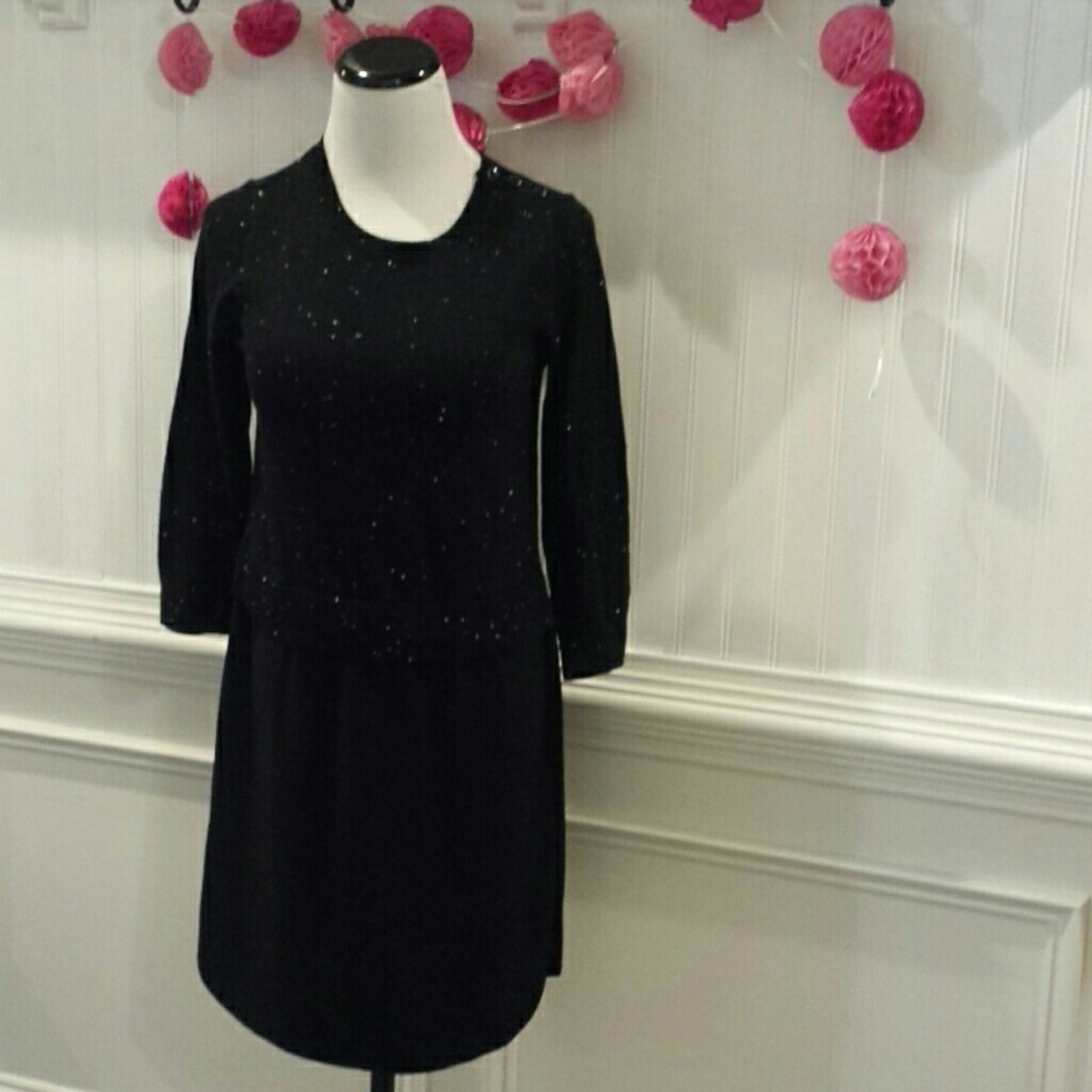 Loft Women's Long Sleeve Black Dress Size XSP